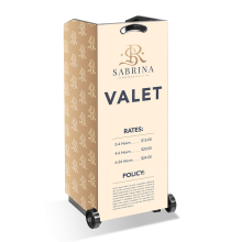 Smart Valet Podium w/100 Hooks and Full-Wrap Artwork