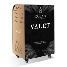 Elite Valet Podium, 150 Hooks w/Full Wrap Artwork