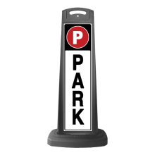 Valet Black Vertical Sign - Park Message