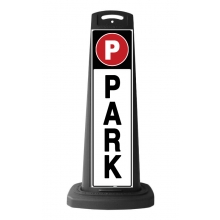 Valet Black Vertical Sign - Park Message