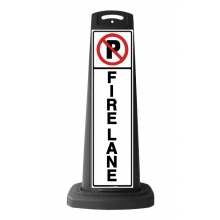 Valet Black Vertical Sign - No Parking Fire Lane Message