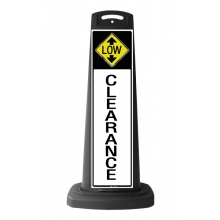 Black Vertical Sign - Low Clearance Message