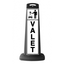 Valet Black Vertical Panel w/Reflective Sign P33