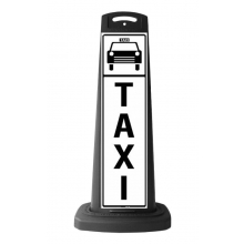 Valet Black Vertical Panel w/Taxi Reflective Sign P34