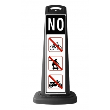 Black Vertical Sign - NO Message