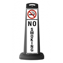 Valet Black Vertical Panel  w/No Smoking Reflective Sign P39