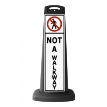 Valet Black Vertical Panel w/Not A Walkway Reflective Sign P40