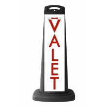 Valet Black Vertical Panel w/Reflective Sign V15