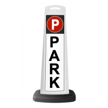 Valet White Vertical Panel w/PARK Reflective Sign P1