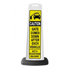 Valet White Vertical Panel w/Caution Reflective Sign P21