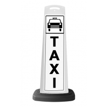 Valet White Vertical Panel w/Taxi Reflective Sign P34