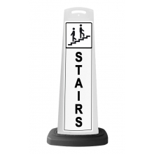 Valet White Vertical Panel w/Stairs Reflective Sign P36