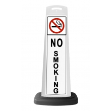 Valet White Vertical Panel w/No Smoking Reflective Sign P39