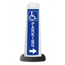 Valet White Vertical Panel w/Handicap Parking Reflective Sign P43