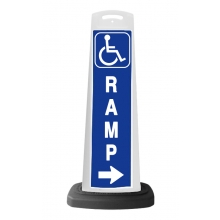 Valet White Vertical Panel w/Handicap Ramp Reflective Sign P44