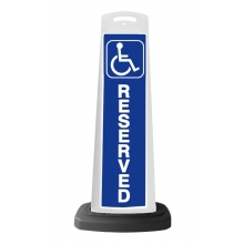 Valet White Vertical Panel w/Handicap Reserved Reflective Sign P45
