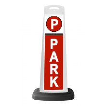 Valet White Vertical Panel w/Red Background & PARK Sign P6