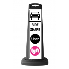 Black Vertical Sign - Ride Share Logo Message