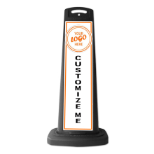 Black Vertical Sign Panel w/Custom Artwork
