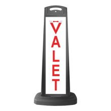 Valet Black Vertical Sign