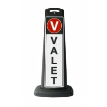 Valet Black Vertical Panel w/Reflective Sign V2