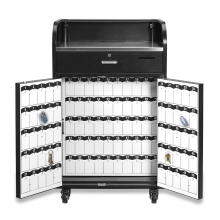 Elite Deluxe Valet Podium w/LED Light & Power Station,150 Hooks