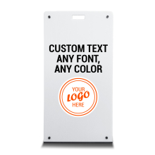 White Universal Sign w/2 Sign Panels (24"x48")