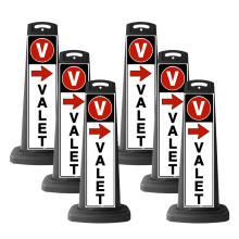 Black Vertical Panel w/Valet & Red Arrow Legend - 6 Pack