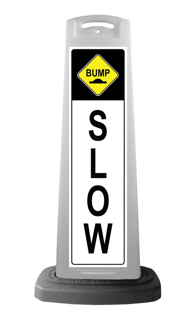 White Vertical Sign - Slow Message