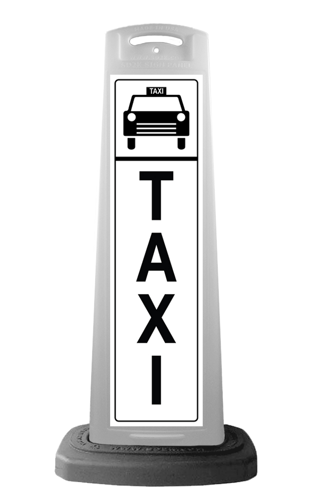 Valet White Vertical Panel w/Taxi Message