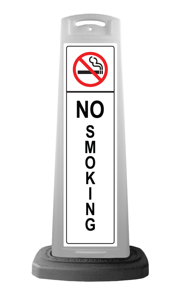 White Vertical Sign - No Smoking Message