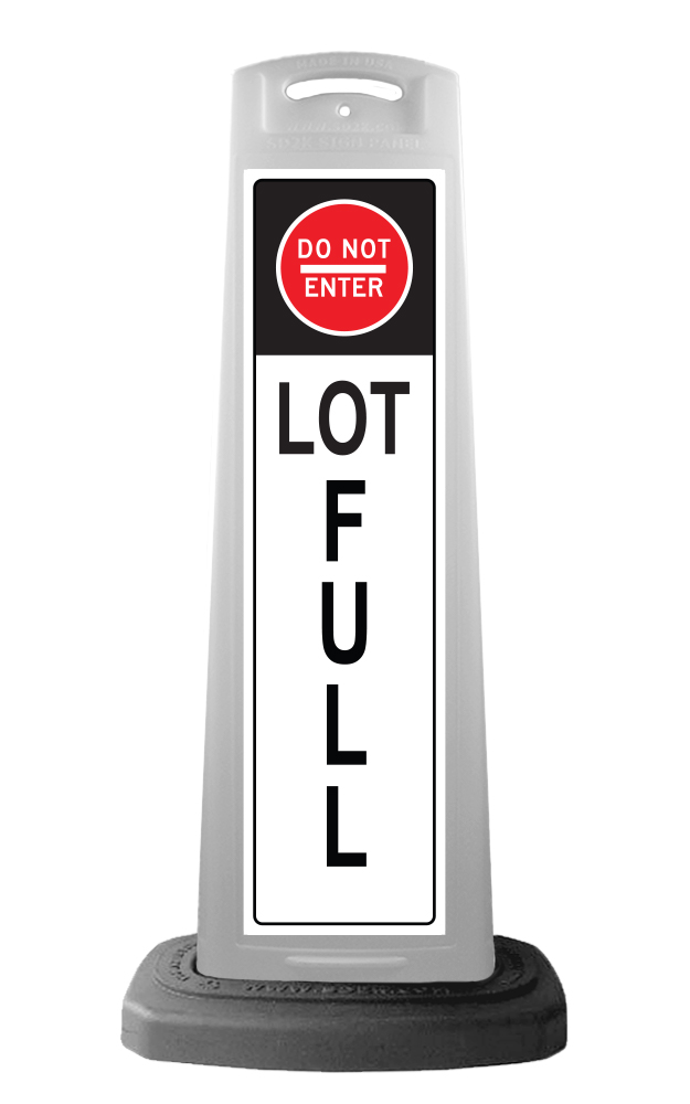 White Vertical Sign - Lot Full Message