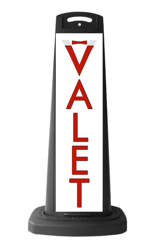 Valet Black Vertical Sign