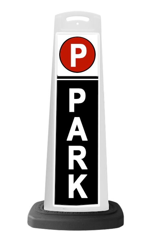 Valet White Vertical Panel w/PARK Reflective Sign P3