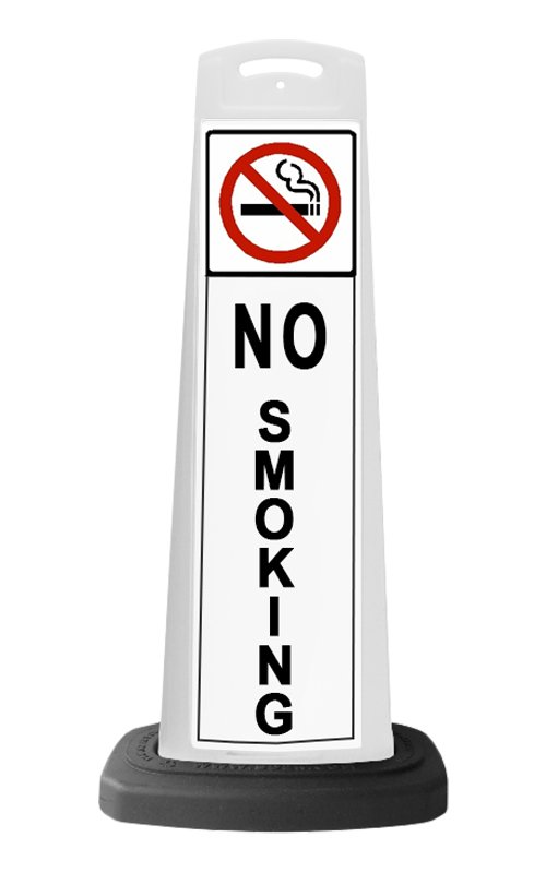 White Vertical Sign - No Smoking Message
