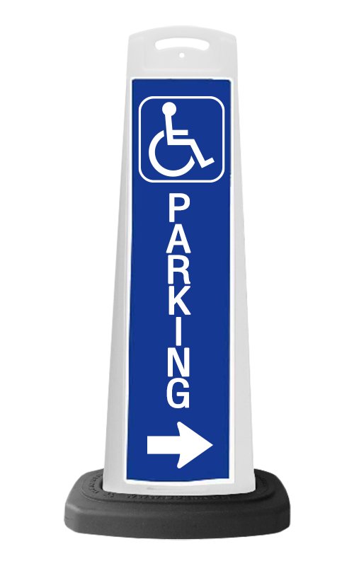 Valet White Vertical Panel w/Handicap Parking Reflective Sign P43