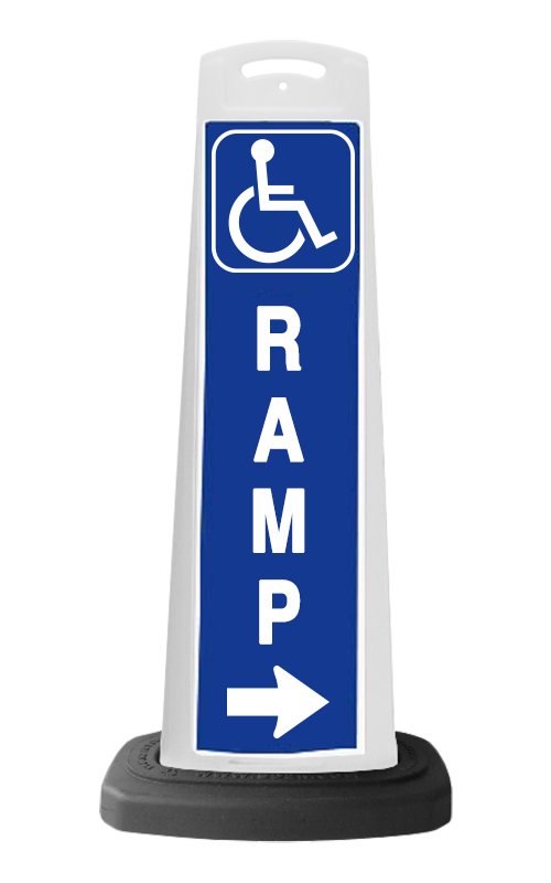 Valet White Vertical Panel w/Handicap Ramp Reflective Sign P44