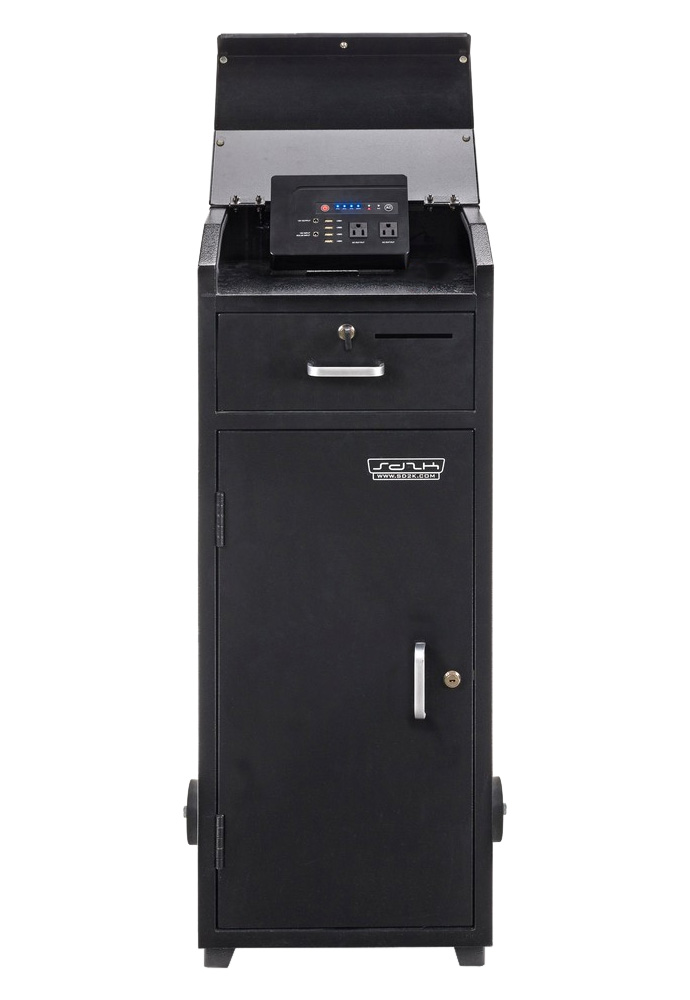 Glow Series Smart Valet Podium w/White LED Light & Power Station